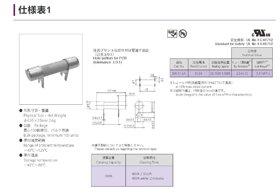 DH Fuses – Honami Electronics