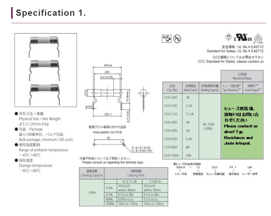ES5R Fuse – Honami Electronics